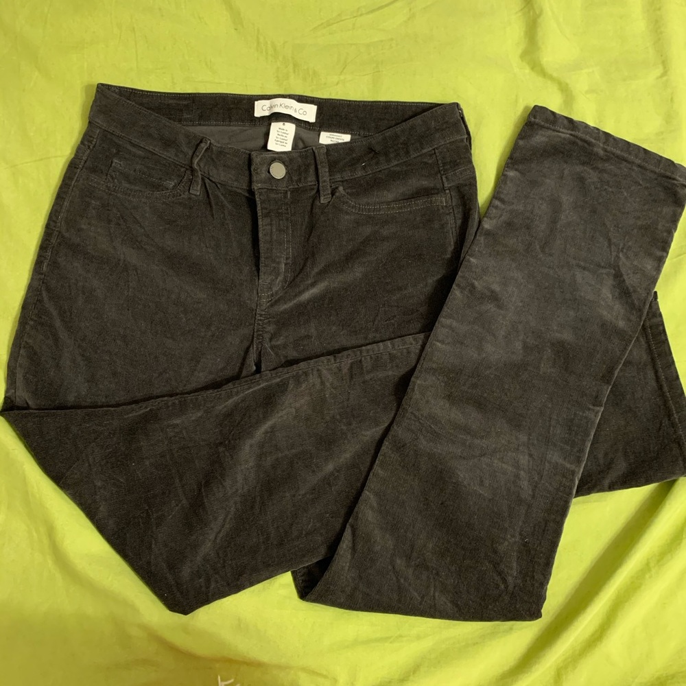 Calvin Klein black velvet jeans